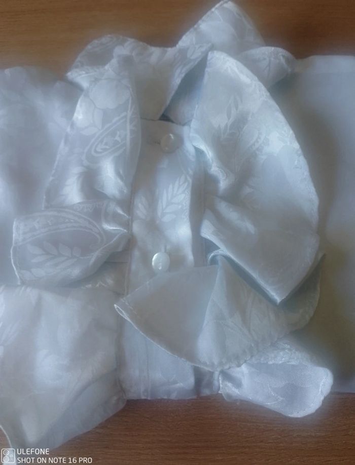 Chemise chemisier manche longues de baptême 4 ans - photo numéro 2