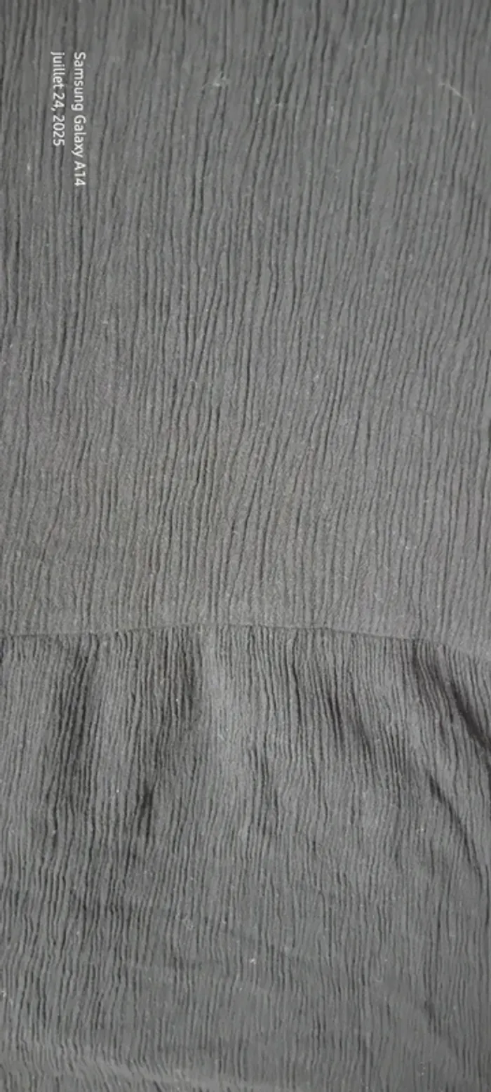 Robe noire très longue effet plissé cache cœur taille smock femme 38/40 made in italy - photo numéro 11