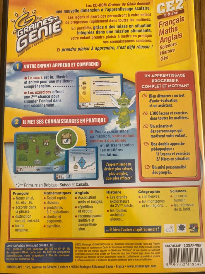 PC Graines de Génie CE2 Éducatifs - photo numéro 2