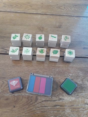 Lot de 10 tampons + 3 encreurs