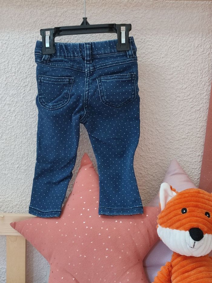 Pantalon en jean - A pois - 12 mois - Proche du neuf - Pat et Ripaton - photo numéro 6