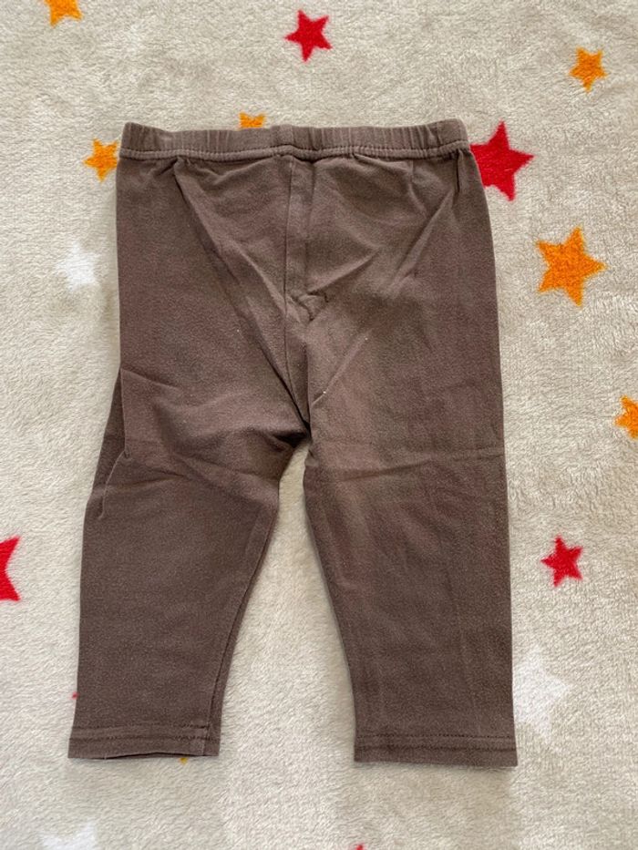 Ensemble Tee-shirt A Manches Longues Et Legging AssortiRose et Marron 12M - photo numéro 9