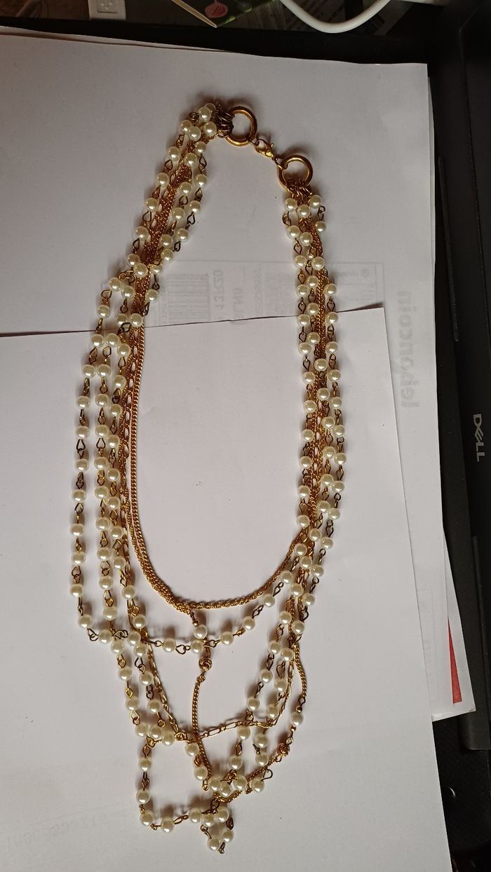 Collier sautoir style retro