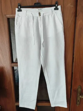 Pantalon lin blanc