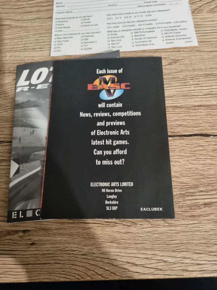 lotus 2 R-E-C-S sega mega drive Complet - photo numéro 6