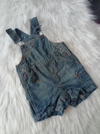 Salopette short en jean 6mois - 67cm N*0890