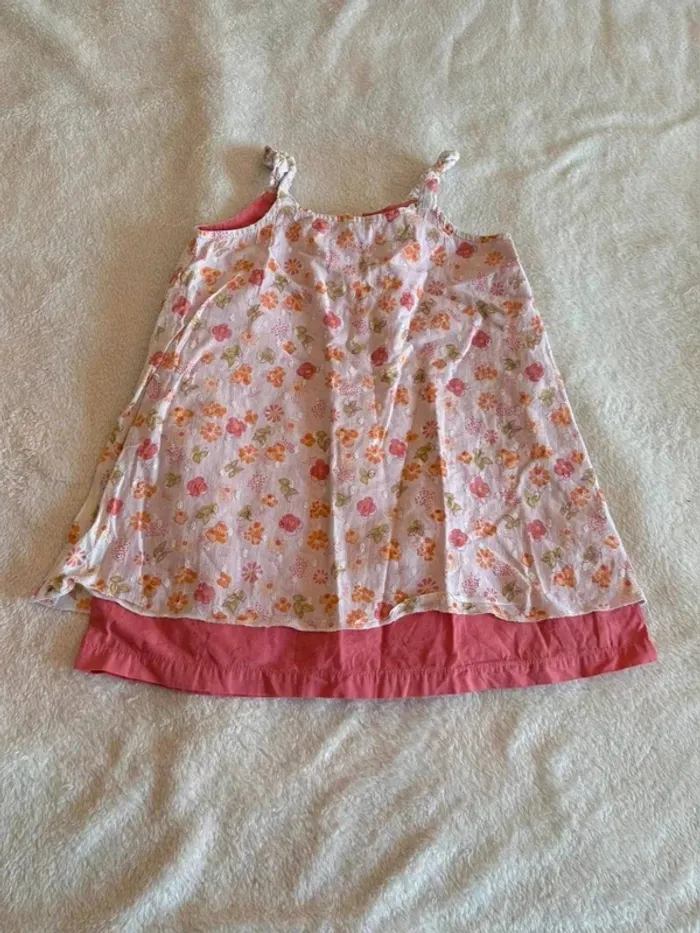 Robe bébé fleurie doublée rose – 18 mois (81 cm) - photo numéro 2