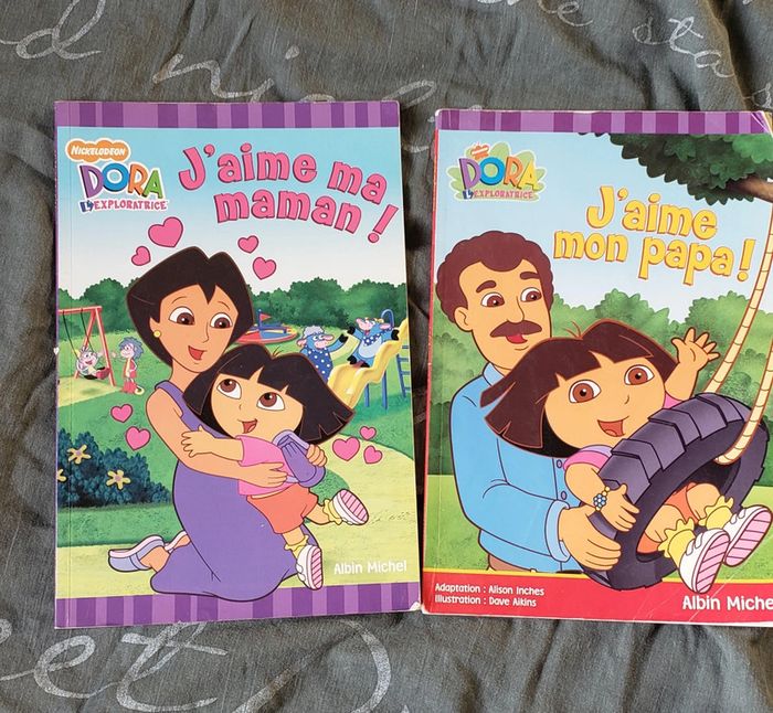 Lot de 2 livres Dora : J´aime ma maman ! et J´aime mon papa !