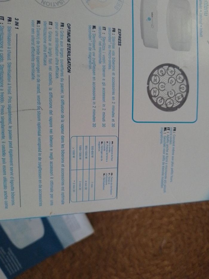stérilisateur micro-onde bébé confort - photo numéro 10
