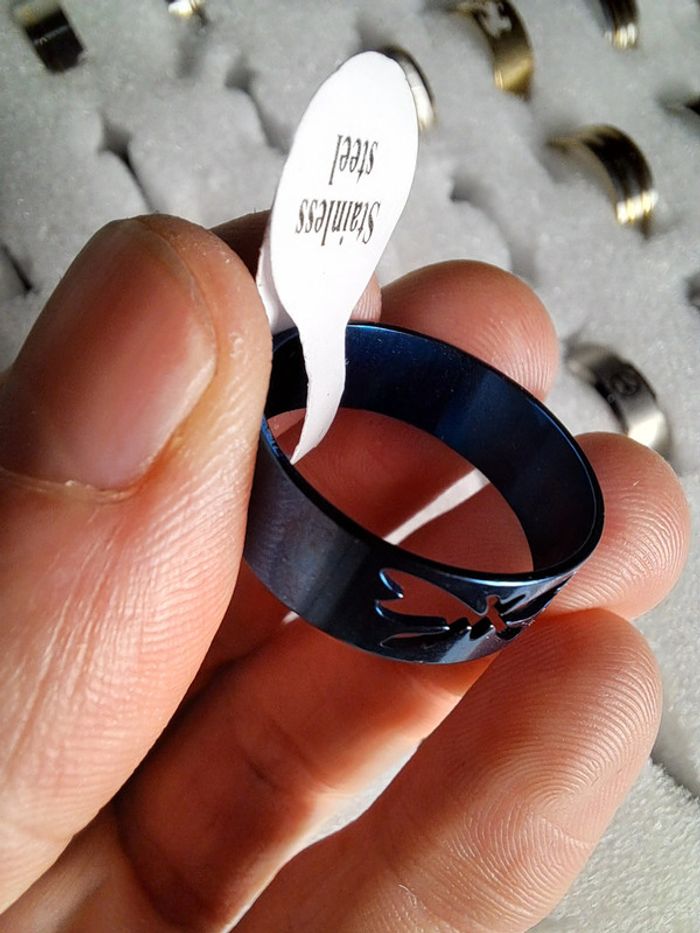 Bague acier inoxydable silhouette - photo numéro 2