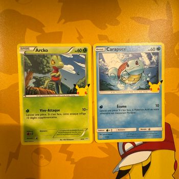 Lots cartes Pokémon type plante et eau