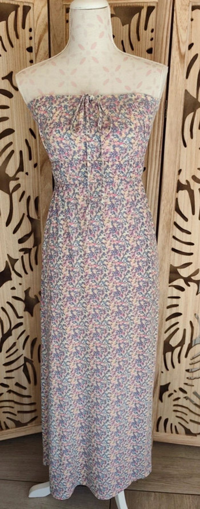 Robe longue à motifs fleuris, taille 38/40, K Woman - photo numéro 3