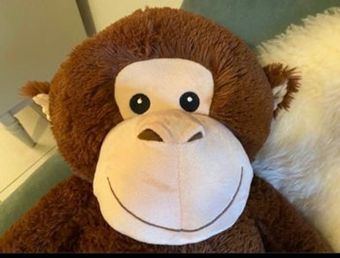 Extrême douceur, Nicotoy - Peluche singe assis 55 cm, bébé/enfant
