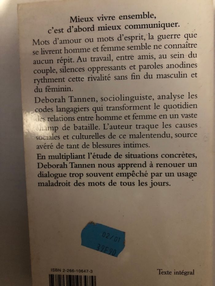 Livre décidément tu ne me comprends pas Déborah Tannen - photo numéro 2