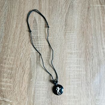 Collier lézard • noir 🌿