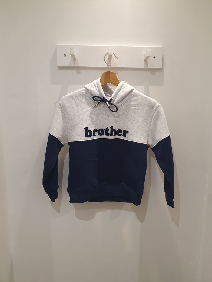 Sweat à capuche Brother gris/bleu marine Taille 2/3 ans