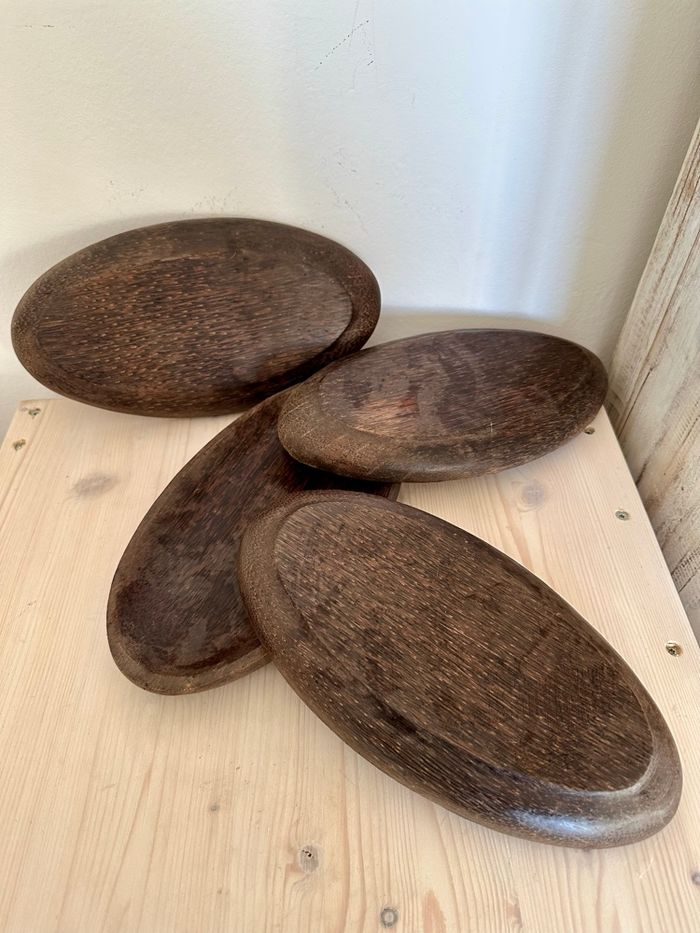 Lot de 4 assiettes ovales en coco - photo numéro 7
