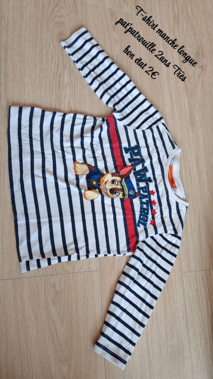 T-shirt manche longue pat'patrouille 2ans - photo numéro 1