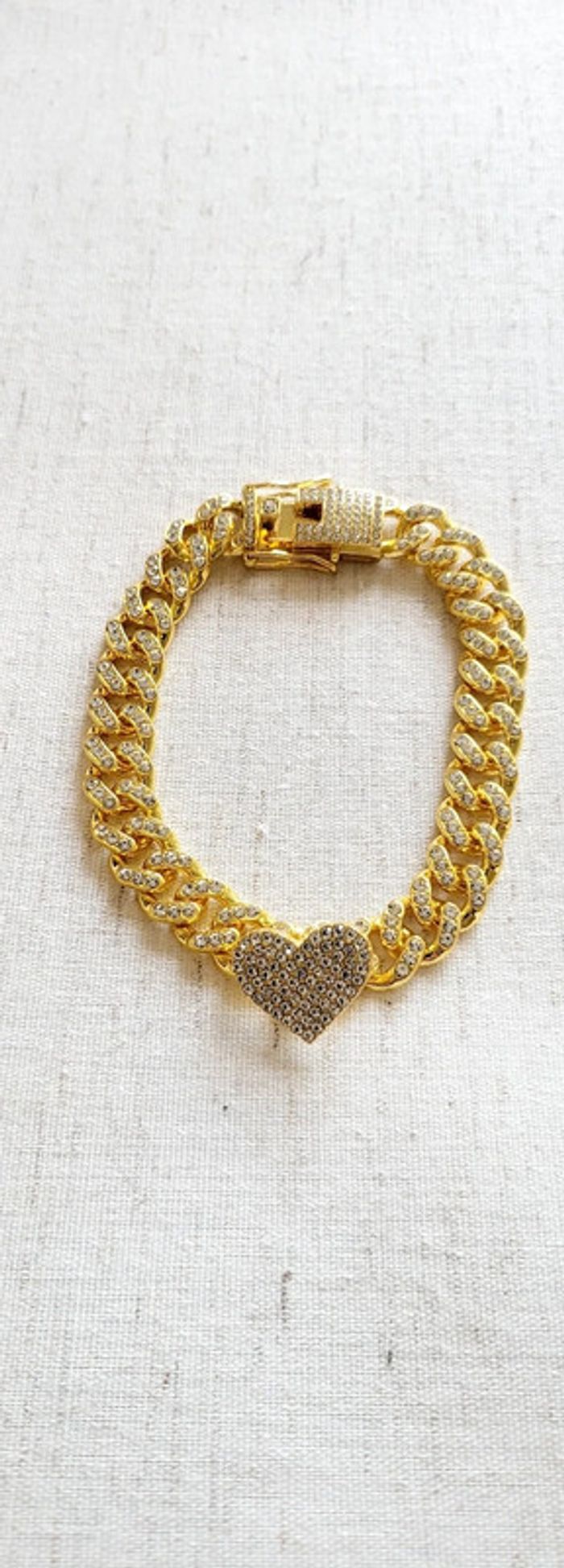 Bracelet de cheville cœur strass – Bijou chic et tendance - photo numéro 2