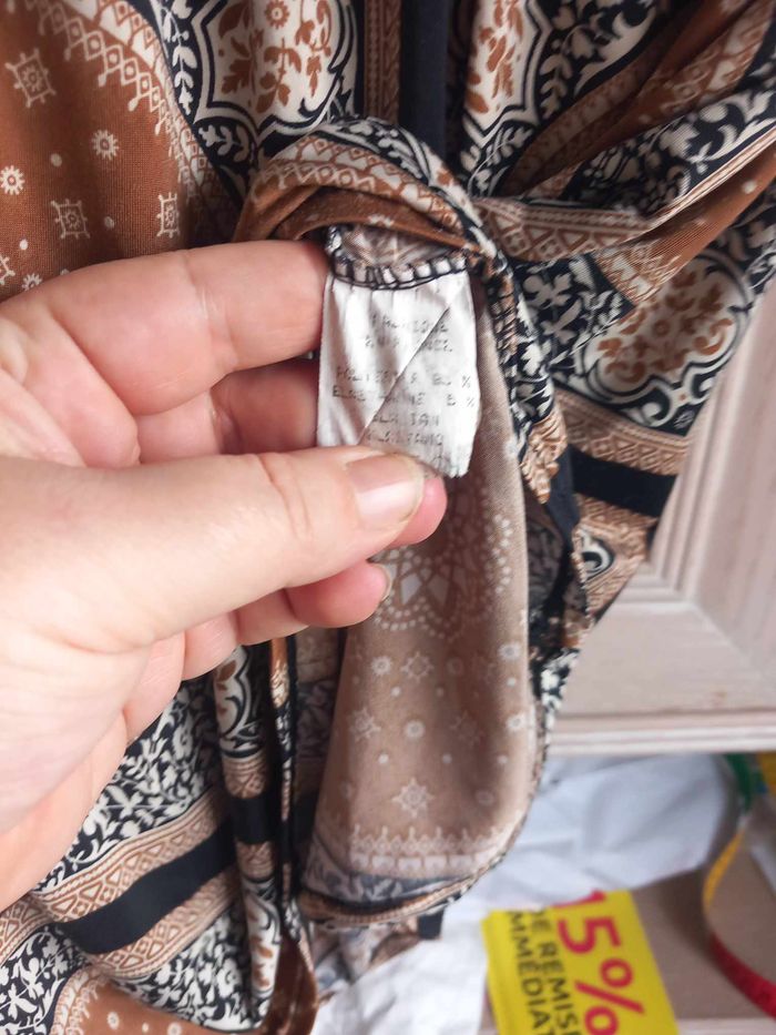 Débardeur à motifs marron, noir et beige - photo numéro 6