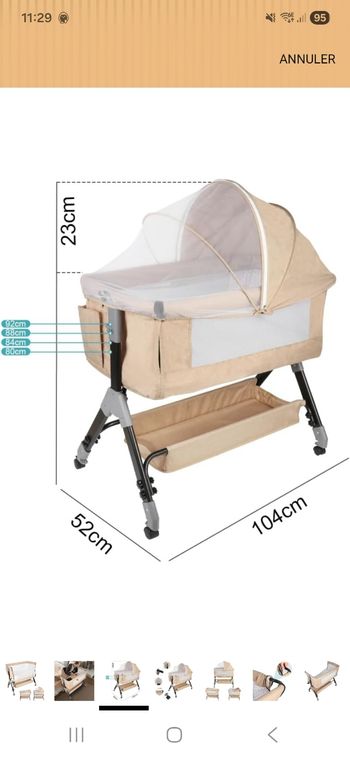 Cododo avec draps et surmatelas