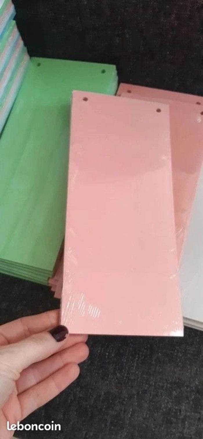 Intercalaires horizontaux perforés multicolores Exacompta / NEUFS - photo numéro 4
