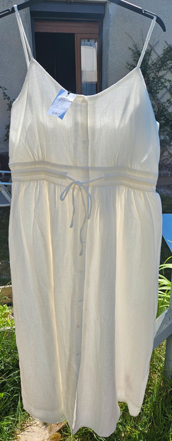 Robe longue en lin xl neuve