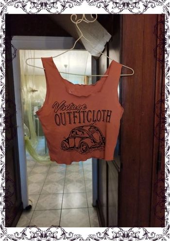 Débardeur crop top rouille style y2k Shein S/36