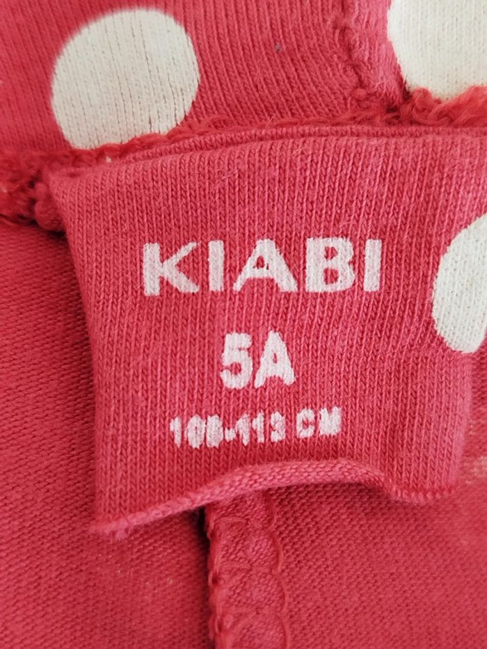 Legging long rose à pois blanc Kiabi taille 5 ans - photo numéro 3