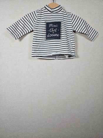 Sous-pull a rayures marinière gémo 3 mois