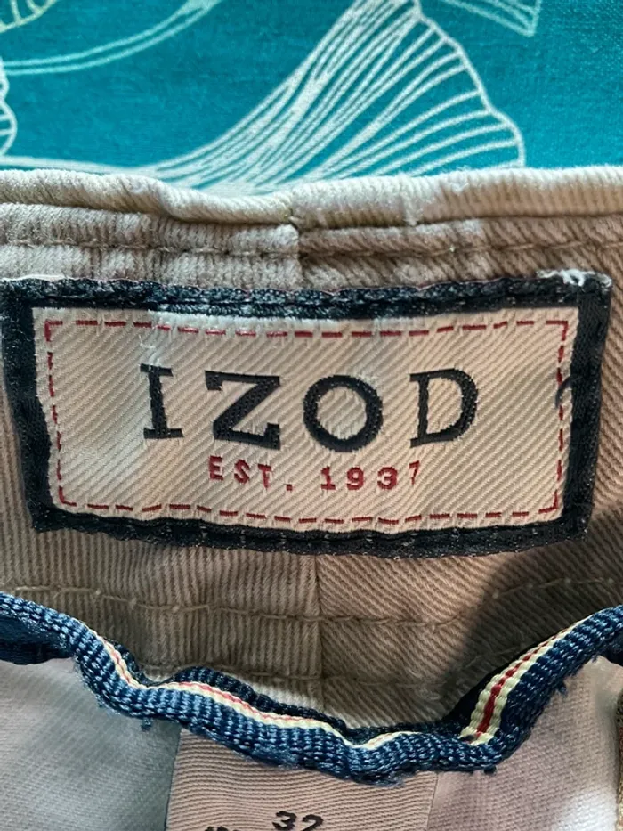 Short cargo crème à carreaux beiges pour homme Izod taille W32 FR42 455 - photo numéro 8