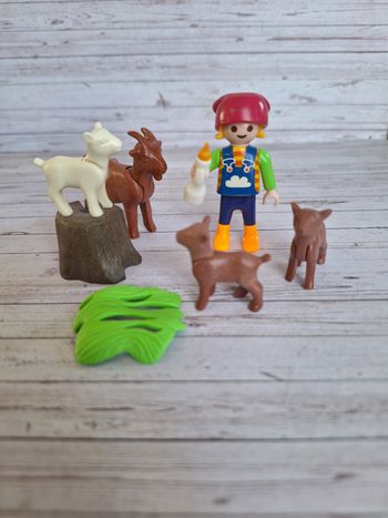 Figurine Playmobil enfant et chèvres 🐐