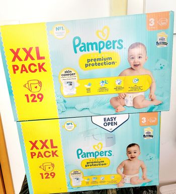 Lot de 2 packs de couches pampers  XXL taille 3
