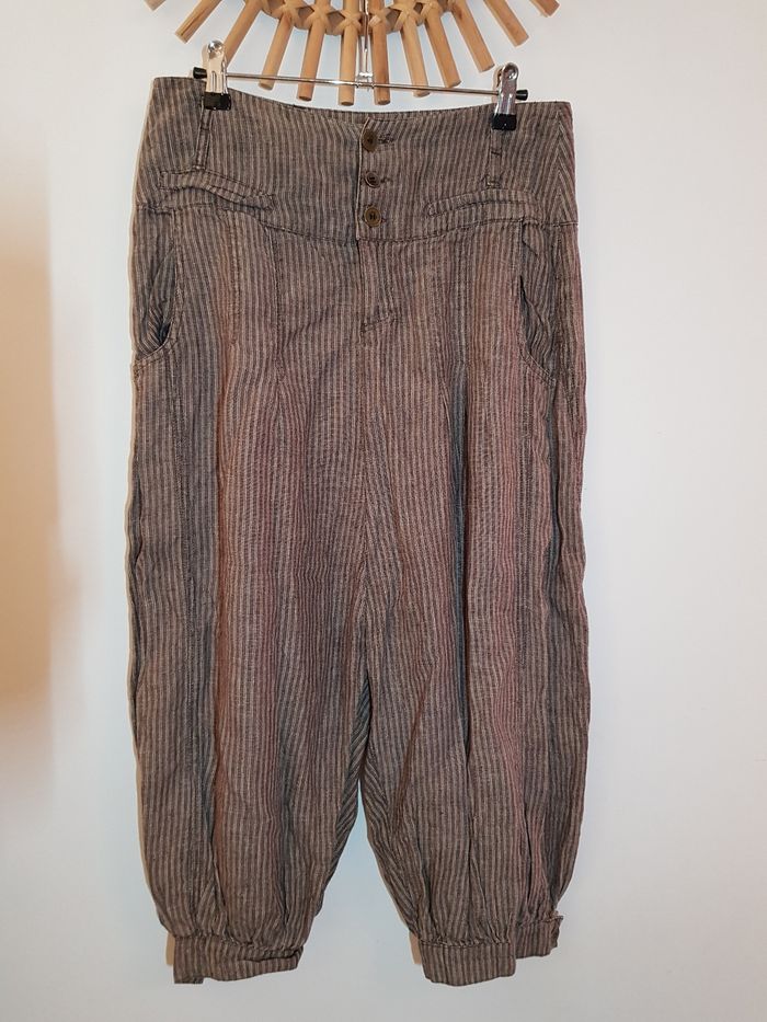 Sarouel Promod lin 38 gris