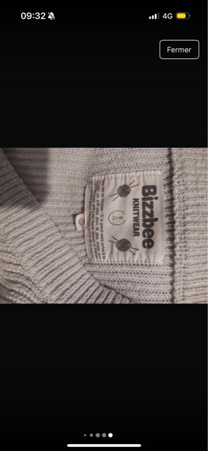 pull blanc col v femme - photo numéro 4