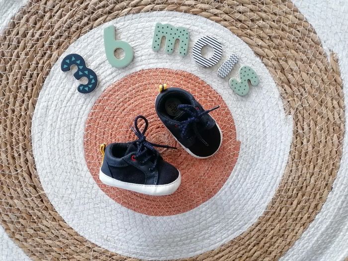Chaussures bébé bleu marine - Tape à l'oeil - 3/6 mois