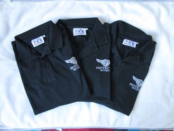 Lot 3 polos noirs sécurité L/XL TBE