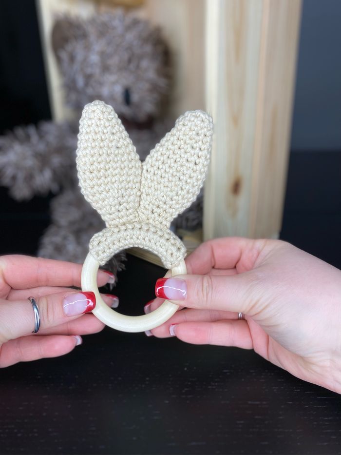 Hochet simple oreilles de lapin - photo numéro 5