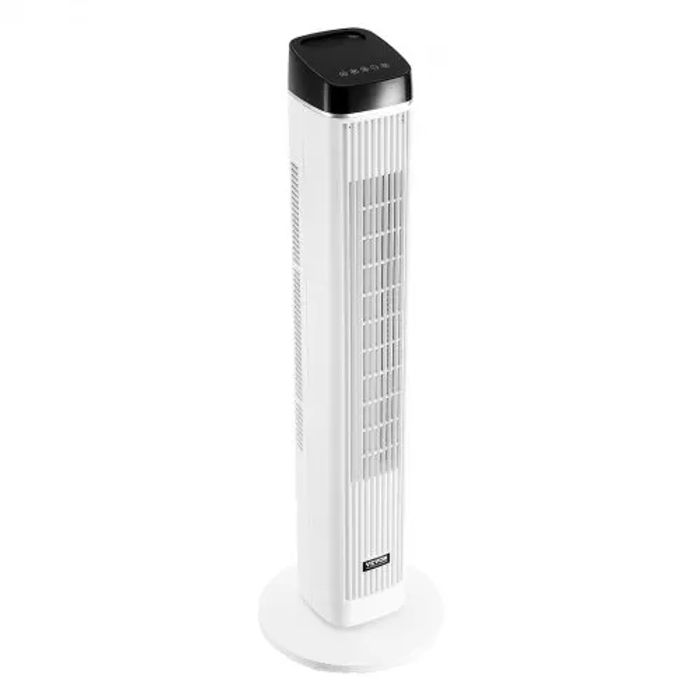 VEVOR Ventilateur Colonne, 996 mm, Ventilateur Tour Sol Oscillant 70° Silencieux Portable, 6,7 m/s, Vitesses Réglables, avec Minuterie 12 h, Télécommande, Refroidissement pour Chambre, Bureau, Maison - photo numéro 9