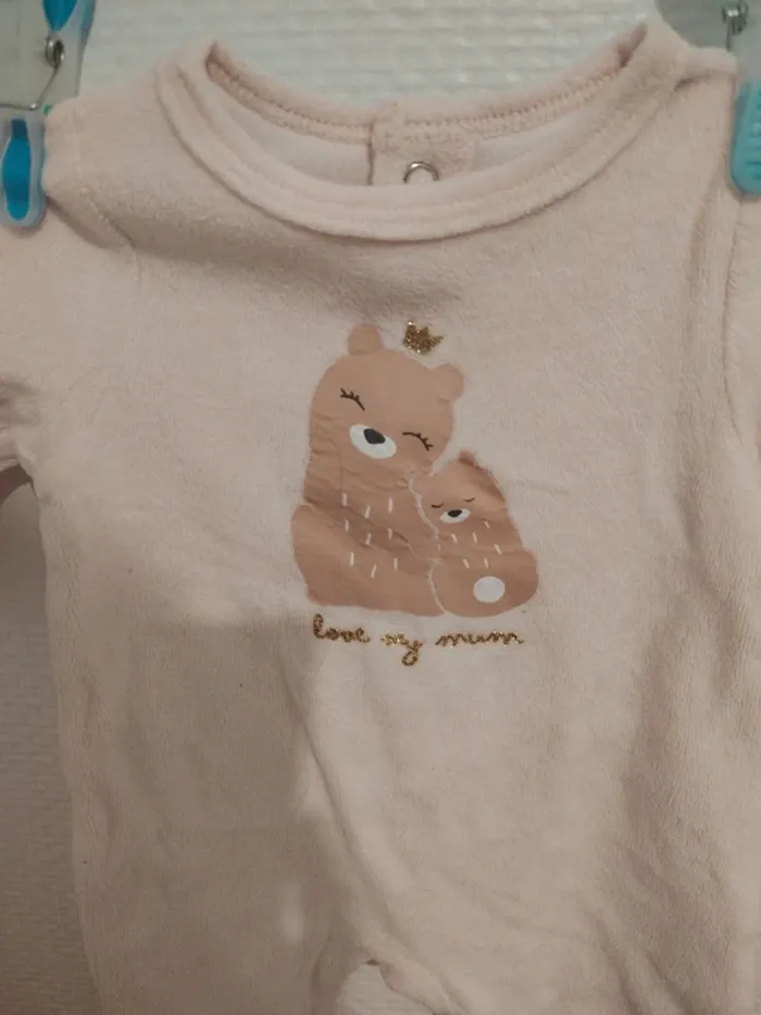 Pyjama ourson taille 1 mois - photo numéro 2