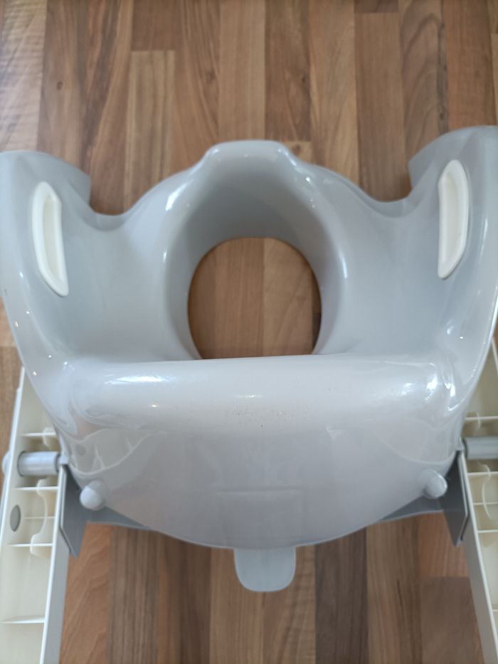 Réducteur wc toilettes avec escalier gris blanc beige - photo numéro 8