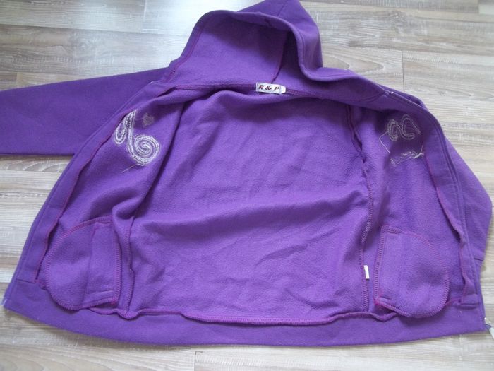 Gilet-sweat à capuche R&P "Miss" violet 12 - photo numéro 4