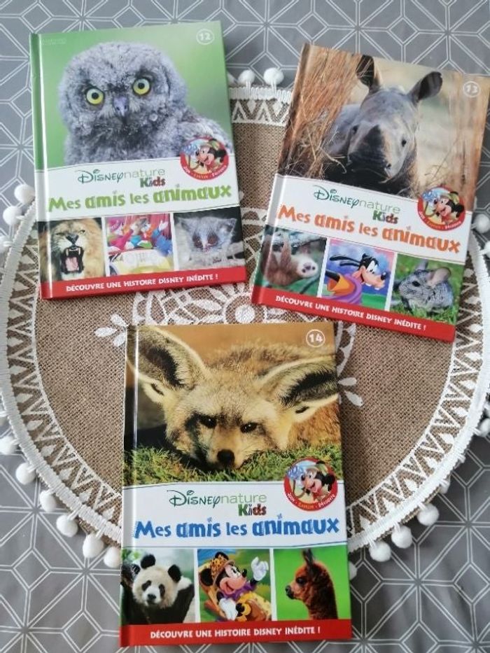 Lot de 3 livres disney nature