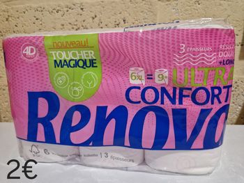Papier Toilette renova 6 rouleaux 3 épaisseur 