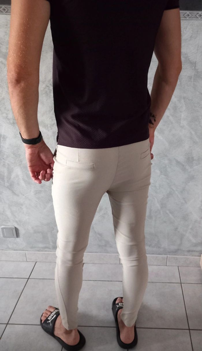 Pantalon neuf stretch beige clair - photo numéro 3