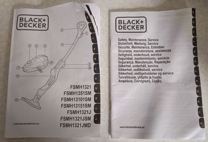 Notice d'utilisation et Maintenance, sécurité, entretien Black Decker Steam-Mop