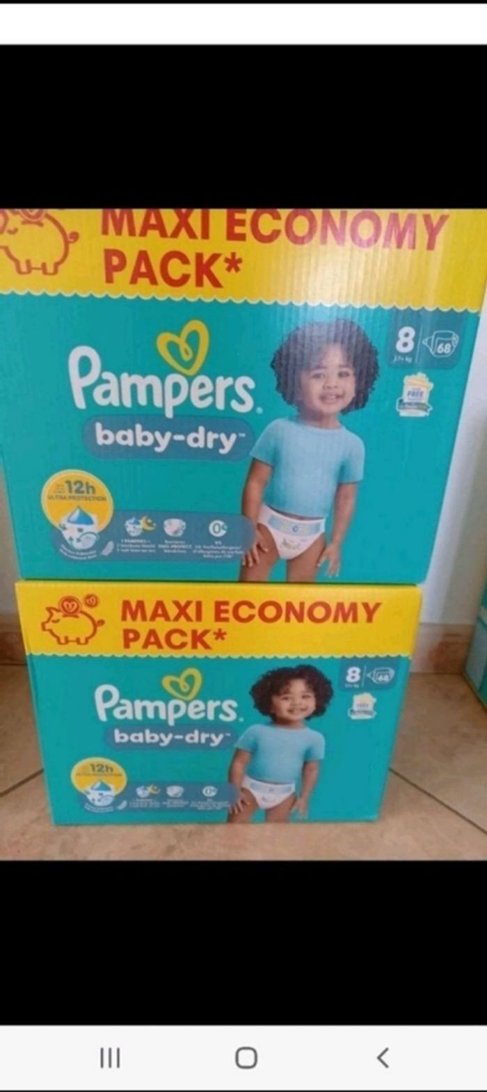 136 couches pampers baby dry taille 8
