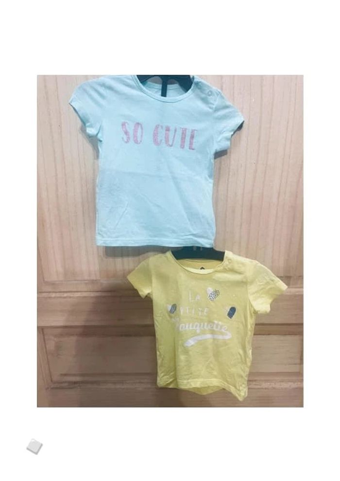 Lot t-shirt manches courtes été - 6 mois