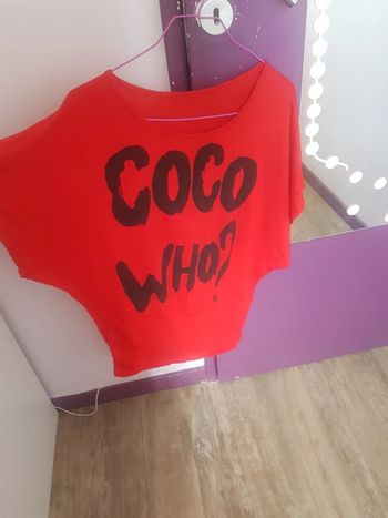 Tee shirt long rouge taille L