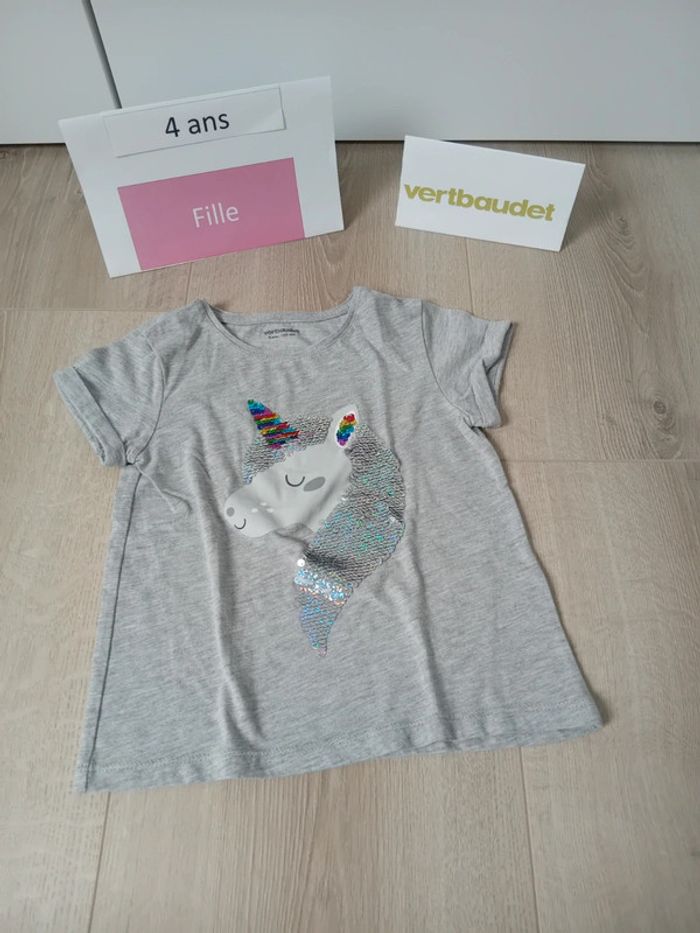 T-shirt fille 4 ans Vertbaudet